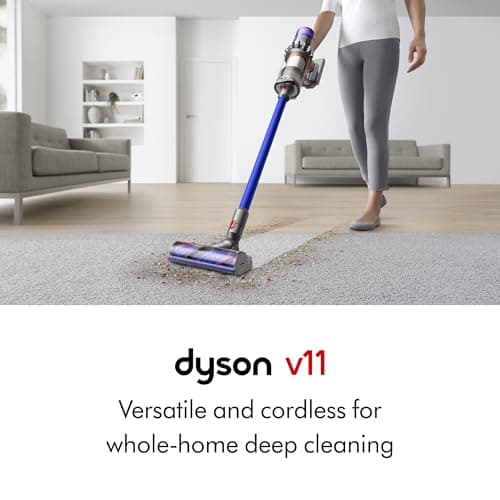Dyson V11 Cordless Stick Vacuum, Large, Nickel/Blue