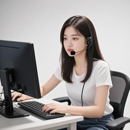 321Wasay Computer USB Headset with Mic, Wired Headphones with Microphone for PC, Laptop (Black Slender)