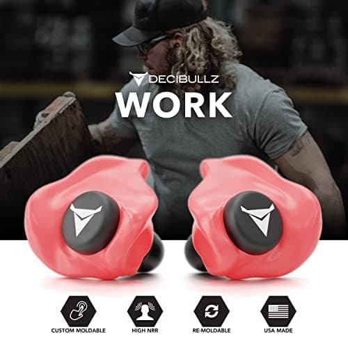 Decibullz - Custom Molded Earplugs, 31dB Highest NRR, Comfortable Hearing Protection for Shooting, Travel, Work and Concerts