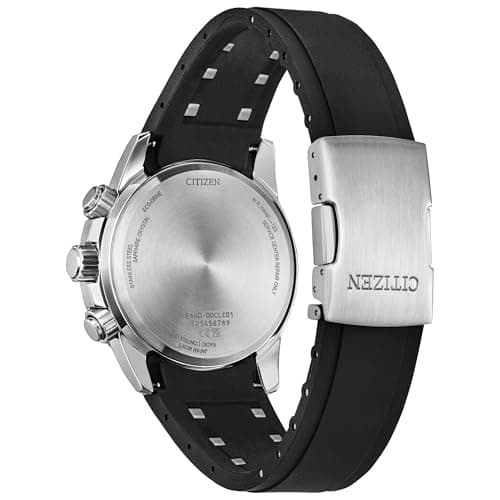 Citizen Citizen Men's Eco-Drive Sport Luxury PCAT Watch, Stainless Steel & Polyurethane Strap, Chronograph, Atomic Timekeeping