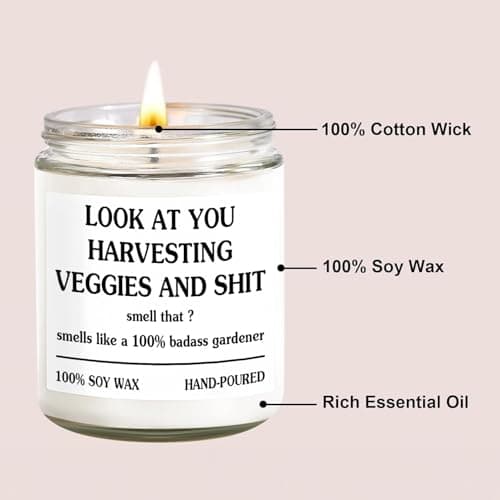 Gardening Gifts for Women - Unique Plant Lover Present, Fathers Day, Funny Garden Gift, Relax Candle, Best Gift for Gardeners, Valentine Gifts Cool Plant Mom, Funny Garden, Growing Candle B0DQVK5PGG
