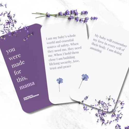 55 New Mom Affirmation Cards – Daily Positive Affirmations for Postpartum Essentials & Pregnancy Must Haves – Thoughtful Gifts for New Moms After Birth – Compact Size, Premium Card Stock & Stand