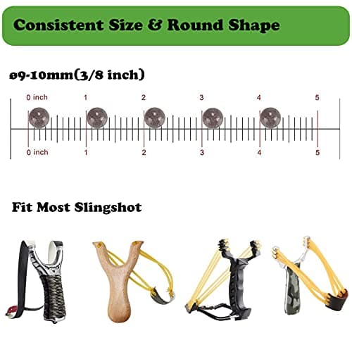 Slingshot Ammo 3/8 Inch, Biodegradable Clay Sling Shot Ammo Ball 9mm - 10mm for Hunting and Target Practice