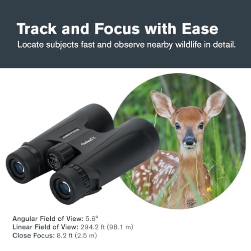 Celestron - Outland X 10x50 Binoculars – Ideal for Birding and Outdoors – 50mm Objective Lenses – 5.6° Field of View – BaK-4 Prisms – Multi-Coated – Waterproof and Fogproof