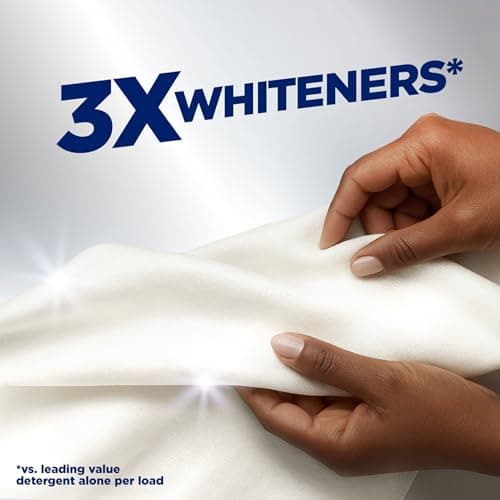 OxiClean Triple Action White Revive Laundry Whitener and Stain Remover Powder, Use with Detergent, Whitens and Brightens Clothes, Removes Tough Stains, Color Safe, Chlorine Free, 4 lbs