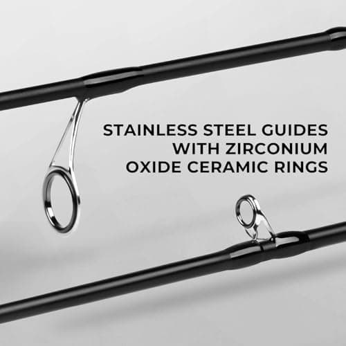 KastKing Crixus Fishing Rods,IM6 Graphite Spinning Rod & Casting Rod W/Zirconium Oxide Ring Stainless Steel Guides, SuperPolymer Handle