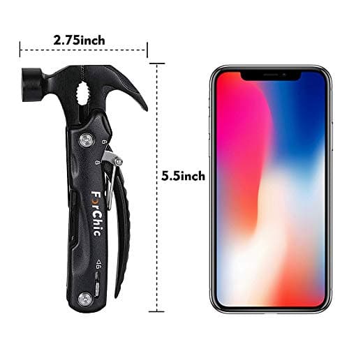 12 in 1 Hammer Multitool, Stocking Stuffers for Adults, Mens Gifts for Christmas, White Elephant Gifts for Adults, Christmas Gifts for Men, Dad, Him, Grandpa, Husband, Boyfriend