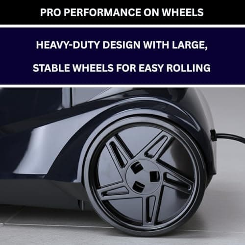 SALAV Heavy Duty Commercial Full-Size Garment Steamer with Foot Pedals and Extra Large 3L (101.5 oz) Water Tank, 1800 watts of Poweful Steam (Navy)