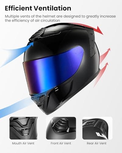 ILM Motorcycle Helmets Full Face for Men Women Cascos para Motos Powersports Motorbike Street Racing DOT Model MF566