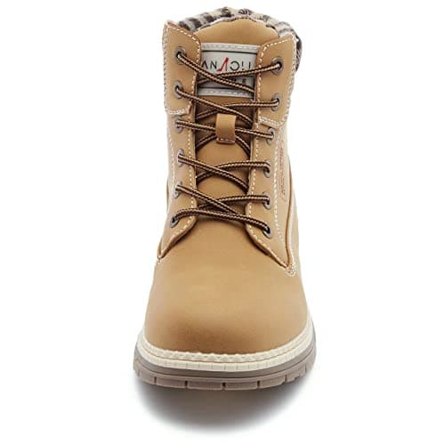 ANJOUFEMME Work Hiking Boots for Women Waterproof - Womens Outdoor Ankle Boots Lightweight Snow Winter Boots for Trekking Walking