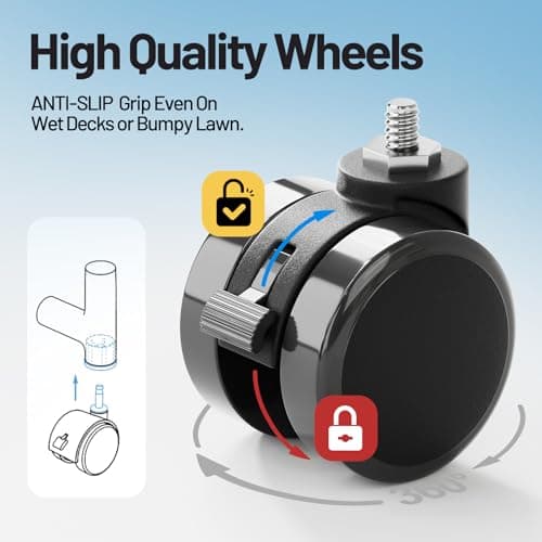 280 Gallon 69" Pool Storage Bin XXL Extra Large Swimming Pool Float Storage Bin, Pool Noodles Holder, Toys, Floats, Balls and Floats Equipment Mesh Rolling Bin for Garden Lawn, 69" Lx32 Wx35 H