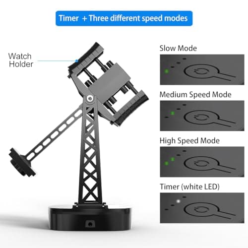 FEICHONGHO Single Watch Winder for Automatic Watches,Timer Shutdown,Adjustable Speed,Self Winding Turner,Rotating Device