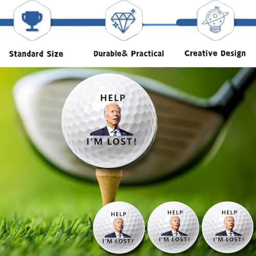 4 Pcs Funny Golf Balls for Birthday, Father’s Day Christmas Novelty Golfer Gift for Dad Coworkers Golfers Golf Lovers B0FW4ZZ81Y