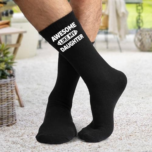 VICRAZY Christmas Gifts, Stocking Stuffers for Dad, Mom, Grandpa & Sister from Daughter, Son – Funny Socks for the Family