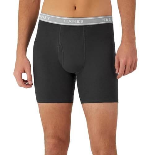 Hanes Men's Boxer Briefs, Cool Dri Moisture-Wicking Underwear, Cotton No-Ride-up for Men, Multi-Packs