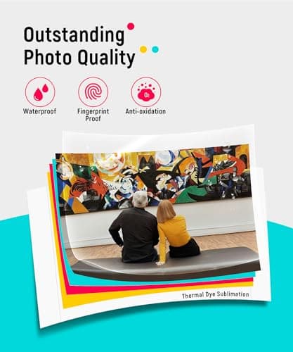 Liene M100 4x6'' Photo Printer, Phone Printer 100 Sheets & 3 Cartridges, Full-Color Photo, Portable Instant Photo Printer for iPhone Android, Thermal Dye Sublimation, Wi-Fi Picture Printer 100 Papers B09XHYNHB2