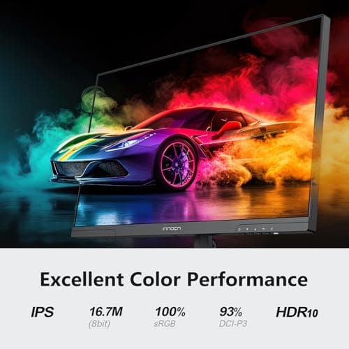 INNOCN 24.5" Monitor 1440P 240Hz QHD 2K PC Desktop Gaming Screen Fast IPS HDMI 2.1 Display, DisplayPort, Built-in Speaker, 25G2S
