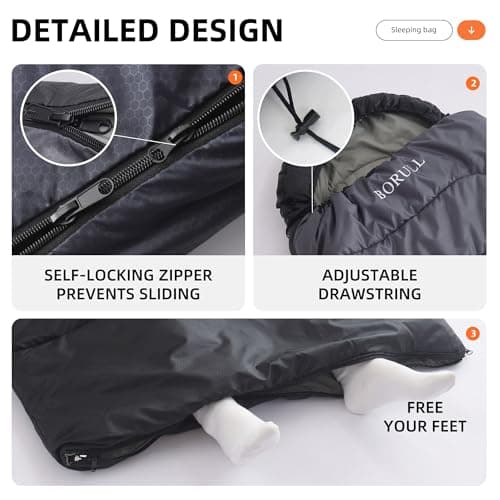 Sleeping Bags for Adults Cold Warm Weather,Backpacking Compact Lightweight Camping Sleeping Bag with Compression Sack for Kids,Camping Essentials Gear for Hiking,Travel,Climb,Outdoor, Indoor