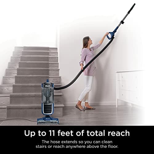Shark NV151 Navigator Swivel Pro Complete Upright Vacuum with HEPA Filtration, Swivel Steering, Pet Power Brush, Crevice Tool & Upholstery Tool, for Pet Hair & Multi-Surface Cleaning, Navy
