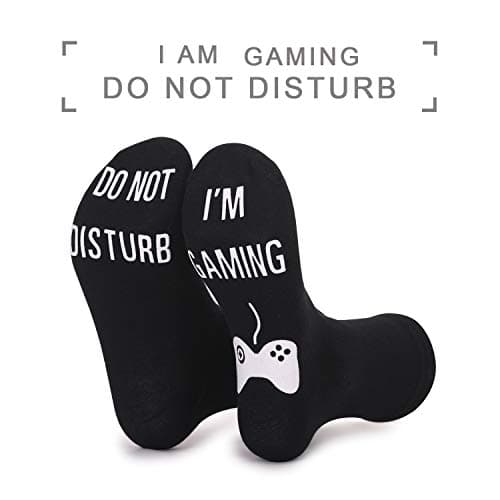 NDLBS Funny Christmas Gifts Novelty Gaming Socks Christmas Stocking Stuffers for Men Teens Boys Kids Him Adult Xmas Gifts