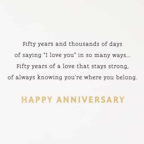 Hallmark 50th Anniversary Card (Golden Anniversary)
