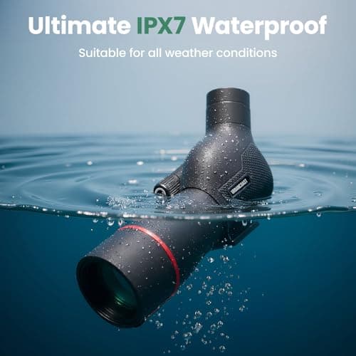 Spotting Scope 20-60x60mm - Waterproof IPX7 Spotter Scope with Phone Adapter and Tripod, Portable for Bird Watching Wildlife observing and Hiking, Black