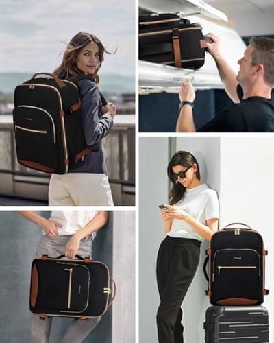 LOVEVOOK 40L Travel Backpack for Women & Men, Airline Approved Carry On Luggage with 3 Packing Cubes, TSA Overnight Bags, Waterproof Personal Item Bag, Weekender Essentials Backpacks fits 17" Laptop