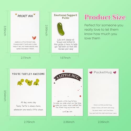 Pocket Hug 10 Sets, DIY Cute Mini Encouragement Gifts with Cute Resin Tokens Inspirational Thinking of You Keepsake Long Distance Friendship Appreciation Gifts for Friends Family Coworkers B0F1SNXLSH