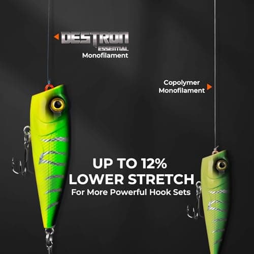 KastKing Destron Essential Monofilament Fishing Line, Advanced Polymer Coating for High Abrasion Resistance, Super Smooth, High Strength, Low Memory Mono Line, Fresh and Saltwater Fishing