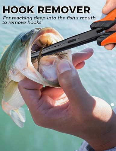 pullther fishing Fishing Pliers,Carbon Steel with Corrosion Resistant Coated Fishing Tools,Multitool for Saltwater Freshwater
