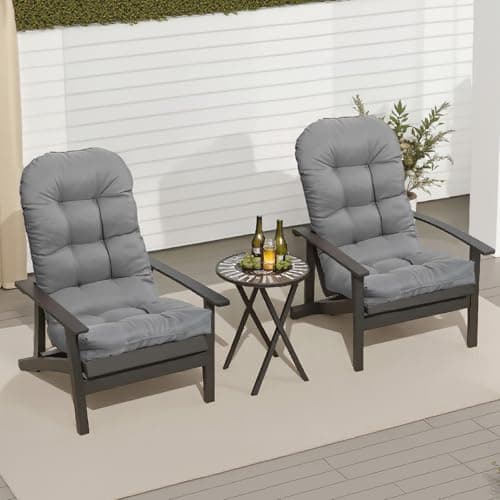 Adirondack Chair Cushion, Thick Indoor/Outdoor Rocking Chair Cushion with High Elasticity PP Cotton Water-Resistant Patio Furniture Cushions High Back Seat Pads for Porch Yard Lawn Chairs 44x19x4