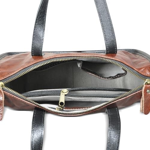 Sling Shoulder Bag for Men and Women, Genuine Leather Messenger Bag Satchel for Business Outdoor and Travel Laptop Case