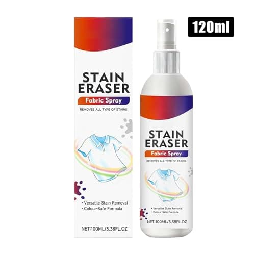 Clothing Stain Remover Spray, 120ml Clothes Cleaning Spray Shirt Stain Cleaner, for Laundry Home Shower Dormitory Travel Bathroom Carpet Couch Sweater