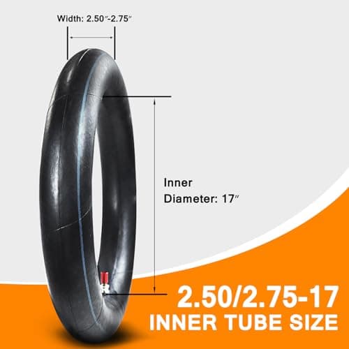 HOLATO Front 70/100-17 2.75-17 Inner Tube for 110cc 125cc KLX125 KLX140 KX85 TTR125 YZ80 YZ85 RM80 CT90 DRZ125 TaoTao DB17 Apollo RFZX18 Coolster Dirt Pit Bike Off Road Motocross Heavy Duty 1 Pack