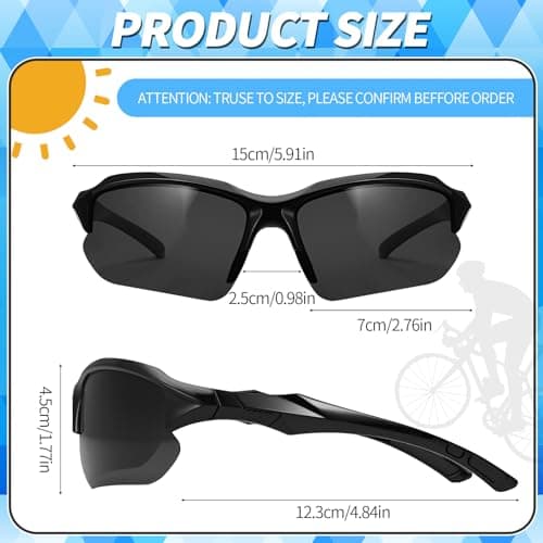 GGSTDDUP 4 Pack Polarized Sports Sunglasses for Men & Women | UV Protection Lightweight Wraparound Sunglasses for Outdoor