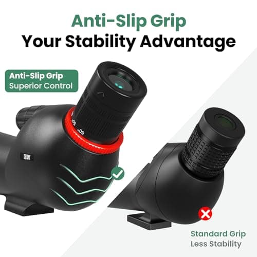 Gosky 20-60×85 Spotting Scope with Tripod - Phone Adapter, Dual Focusing Spotter Scope for Bird Watching, Wildlife Scenery (Black)