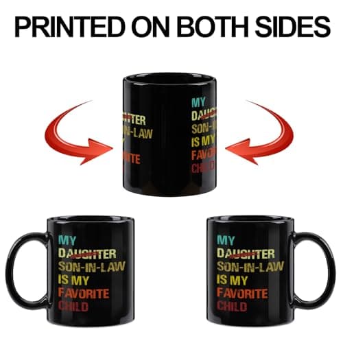YHRJWN My Son In Law Is My Favorite Child Mug-11Oz, Funny Gift for Mother-in-Law or Father-in-Law, Ceramic Coffee Mug for Mother's Day, Father's Day, Birthday, Christmas B0FNNBHKXR