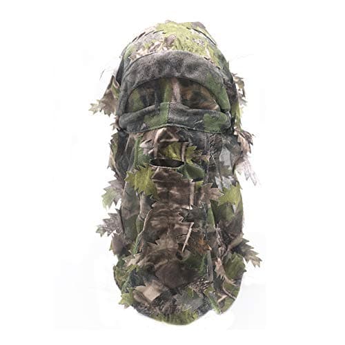 EAmber Ghillie Camouflage Leafy Hat 3D Full Face Mask Headwear Turkey Camo Hunter Hunting Accessories