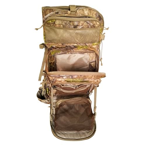 AUSCAMOTEK Bow Hunting Backpack for Archery – Compound Bow & Arrow Pack with Quiver Holder, Multi-Pocket Storage, Camo Gear Bag for Bowhunters