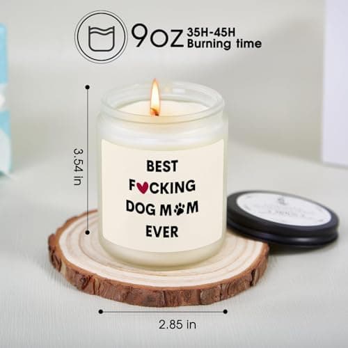Kosmickiss Dog Mom Gifts for Women, Funny Dog Lovers Gifts for Women, Birthday Christmas Mothers Day Gift, Handmade Soy Wax Candle