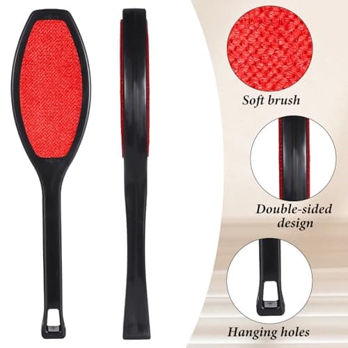 2 Pack Double-Sided Lint Brushes Reusable Lint Remover Brushes for Clothes 2 Sided Pet Hair Remover Washable Clothes Hair Roller Cleaning Brush for Sheet Carpet Furniture Fabric