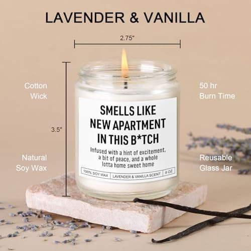 Funny Housewarming Candle, New Apartment Gifts, House Warming Gifts New Home for Men, Women, Couple, Family - First Apartment Essentials, 1st Apt. Must Haves - Closing Presents for Home Buyers