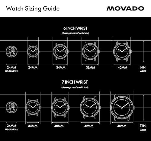 Movado Face Men's Luxury Quartz Watch - Swiss Movement - Water Resistance 30 Meters (3ATM) - Elegant Timepiece - Gift for Him - 41mm
