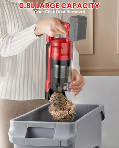 ZEXAPE Cordless Vacuum Cleaner for Milwaukee M18 Battery, 7-in-1 Lightweight Stick Vacuum with HEPA Filter, 35KPA Suction, 350W Brushless Motor, 3 Modes for Floor, Carpet, Car(Battery Not Included)