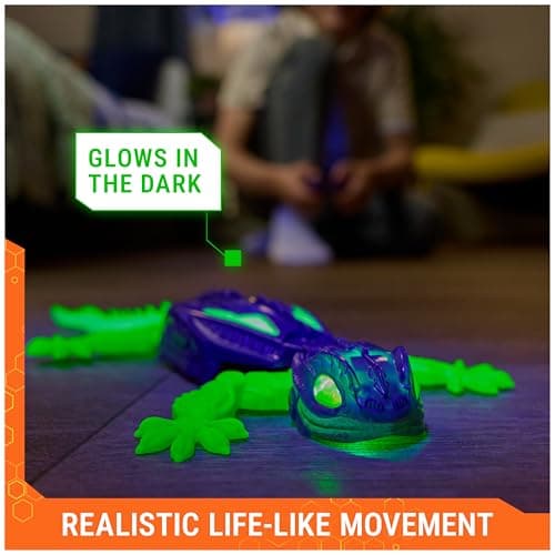 HEX BOTS Glow-in-The-Dark Gecko with Official Wall Climber Technology, Rechargeable Remote Control Robot Kids Toys, Prank Toys for Boys & Girls Ages 4 & Up
