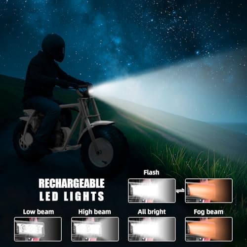 HOVER HEART Mini Bike, Gas Dirt Bike, Minibike, Gas Powered Mini Bikes for Adults, 99cc-4 Stroke Pit Bikes with Led, Dirtbike Motorcycle Max Load 200 Lbs, Speed 34.5 KM/H, Age13+ Hoverheart
