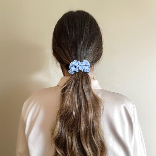 8 Pack Bridesmaid Gifts Satin Bridesmaid Scrunchies Soft Hair Ties Bachelorette Party Favors Hair Accessories for Women Bridesmaid Proposal Gift (Gradient Blue) B0DTKDN7FR