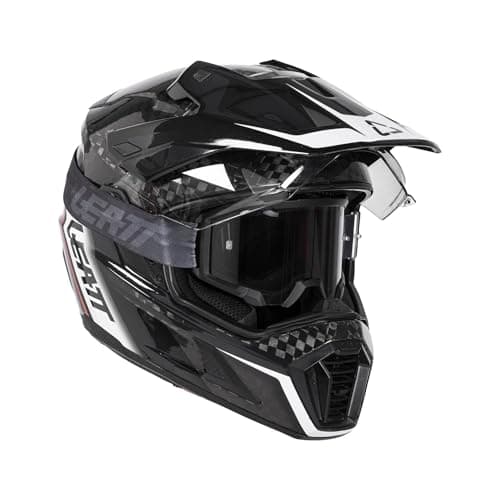 Leatt Helmet Kit ADV 9.5 Carbon with Free 4.5 Iriz Goggles & Bag - Ultimate Adventure Bundle - Lightweight Carbon Fiber Off-Road & Street Helmet - 360 Turbine Safety Technology