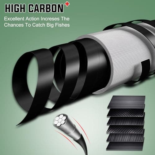 Sougayilang Surf Fishing Rod Combo IM8 Carbon 3 Piece Travel Spinning Rod with 4000 Size Spinning Reel (9'/10'/11'/12')