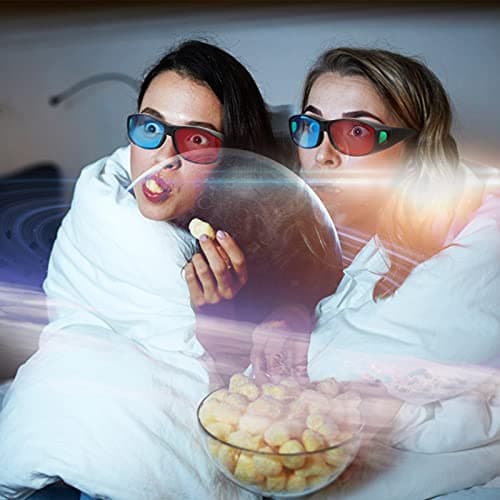 3 Pieces Red Blue 3D Glasses 3D Movie Game Glasses Anti-Polarization Design Red-Blue 3D Style Glasses